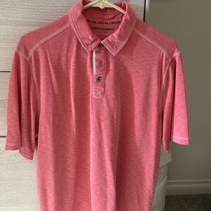 Johnston and Murphy pink polo size large